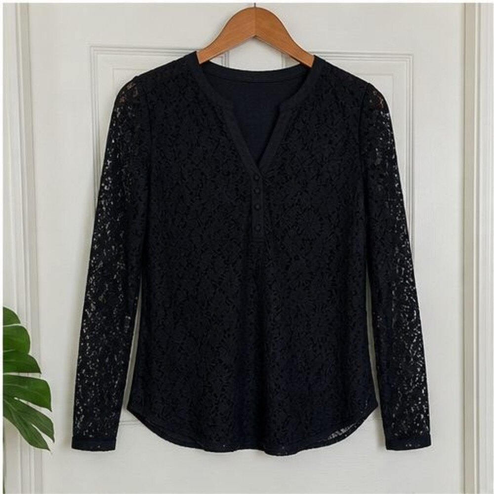 Black V Neck Top